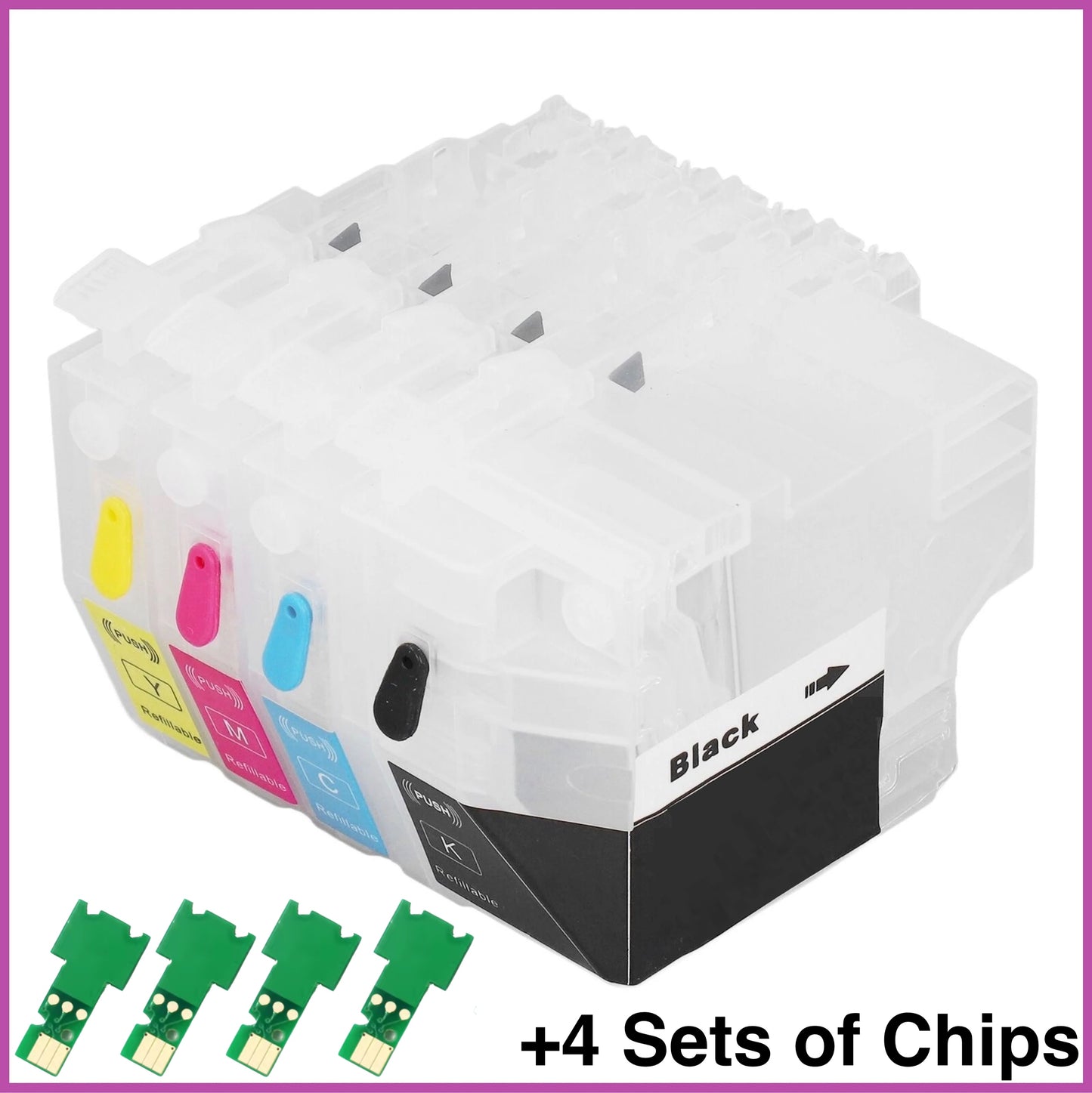 Refillable 422XL Cartridges for Brother