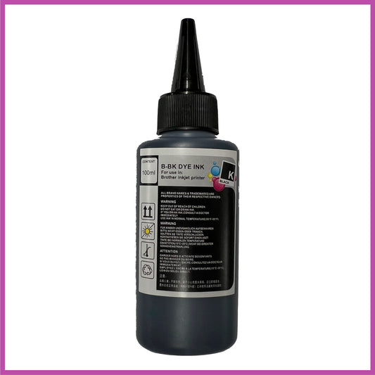 Universal Black Refill Ink Bottle For Brother Printers (100ml)
