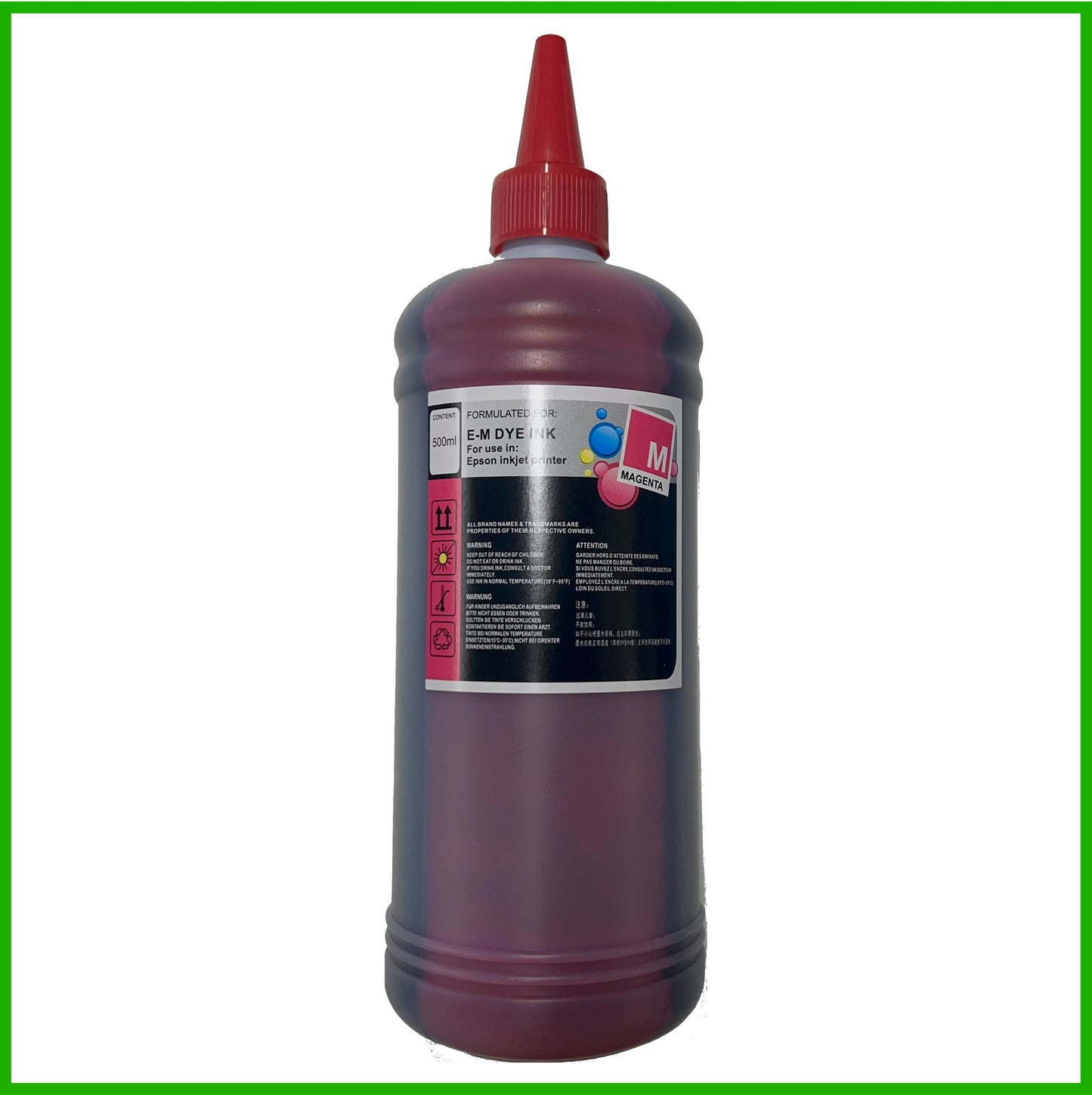 Universal Refill Ink Bottles For Epson Printers (500ml)