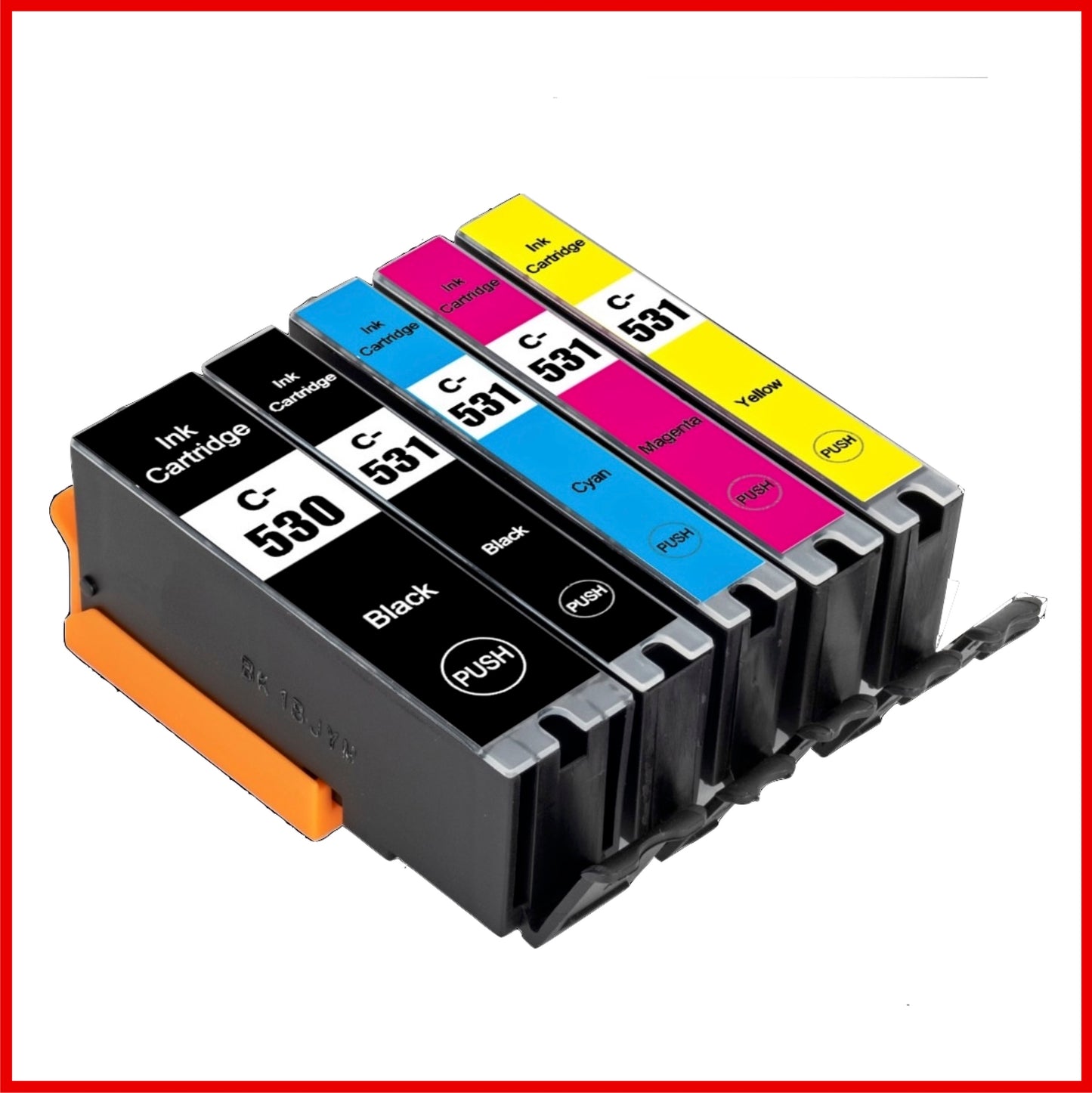 Compatible Canon 530/531 Multipack Ink Cartridges BK/BK/C/M/Y (5 Cartridges)