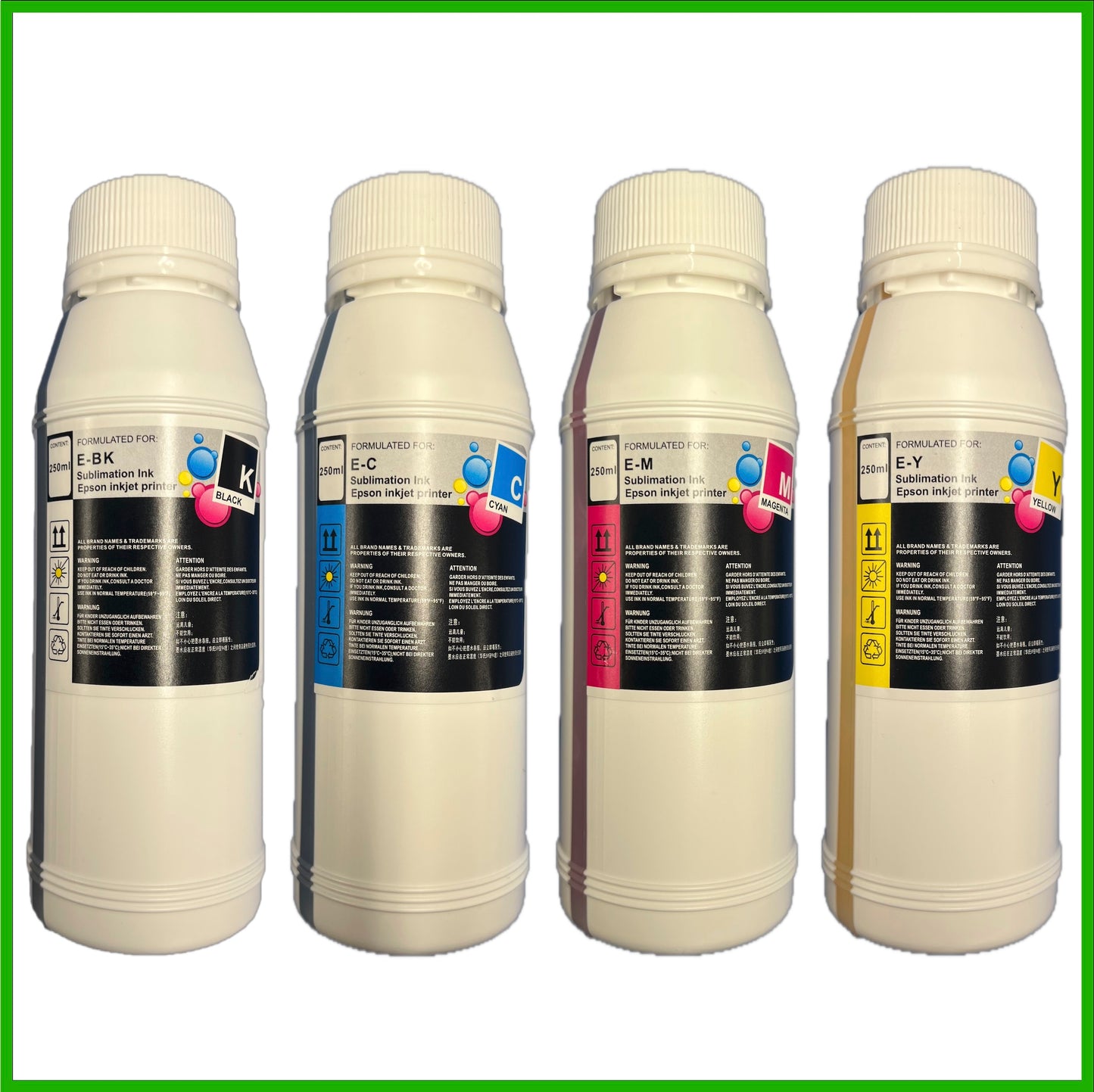 Sublimation Ink for Epson Printers (250ml bottles)