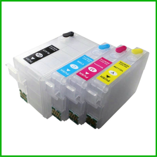 Refillable 27XL Cartridges with ARC Chips for Epson Workforce