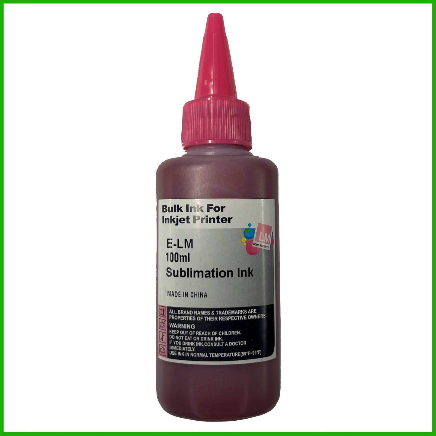 Sublimation Ink for Epson Printers (Light Magenta, 100ml bottle)
