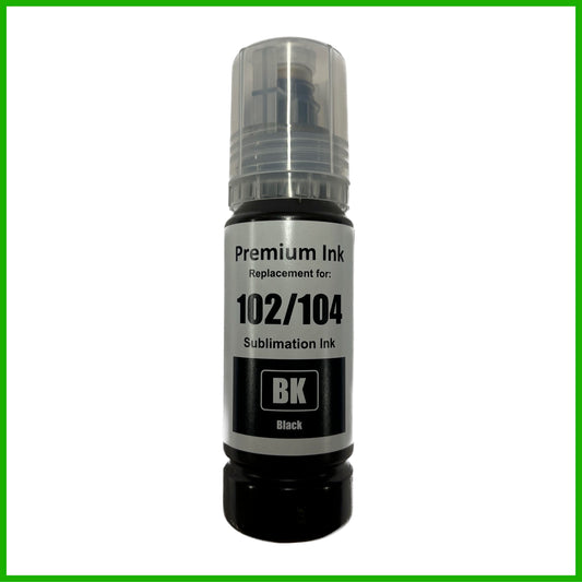 Sublimation Ink for 102 Epson EcoTank (Black, 70ml Bottle)