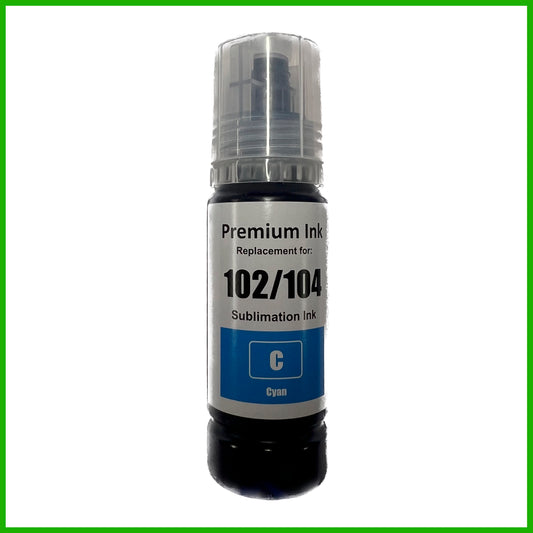 Sublimation Ink for 102 Epson EcoTank (Cyan, 70ml Bottle)