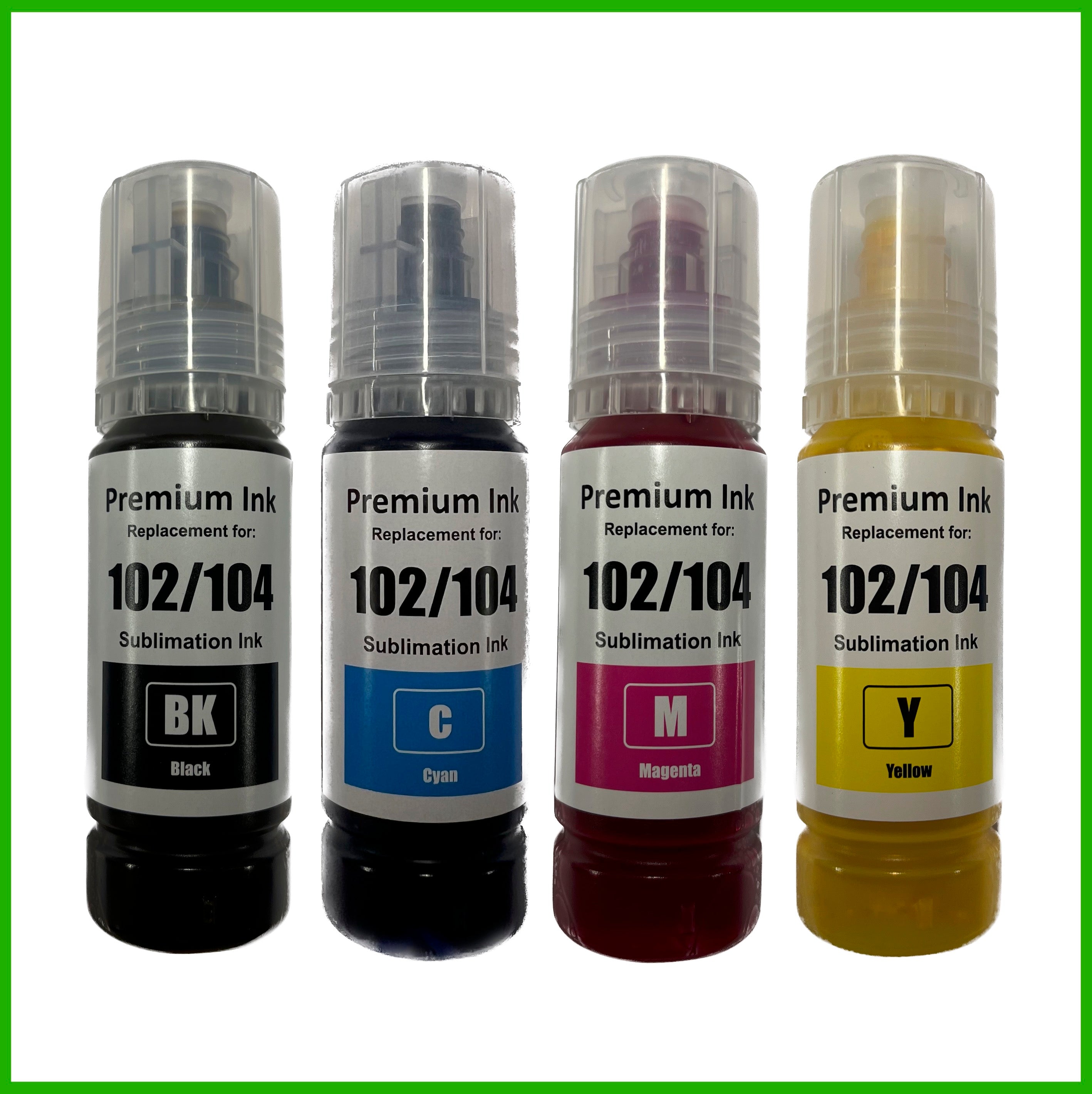 Sublimation Ink for 102 Epson EcoTank (70ml Bottles) – InkStation.ink