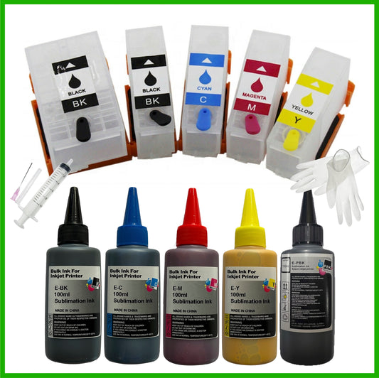 Sublimation Starter Kit - 202XL Cartridges with ARC Chip & Ink for Epson Expression Premium