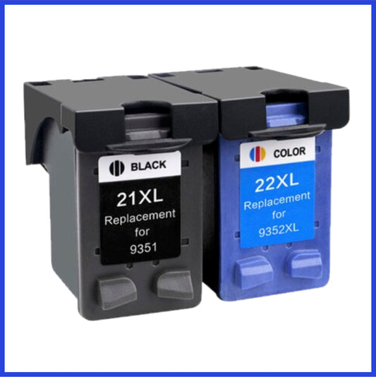 Remanufactured HP 21XL & 22XL High Capacity Multipack of Ink Cartridge (Compatible Replacement)