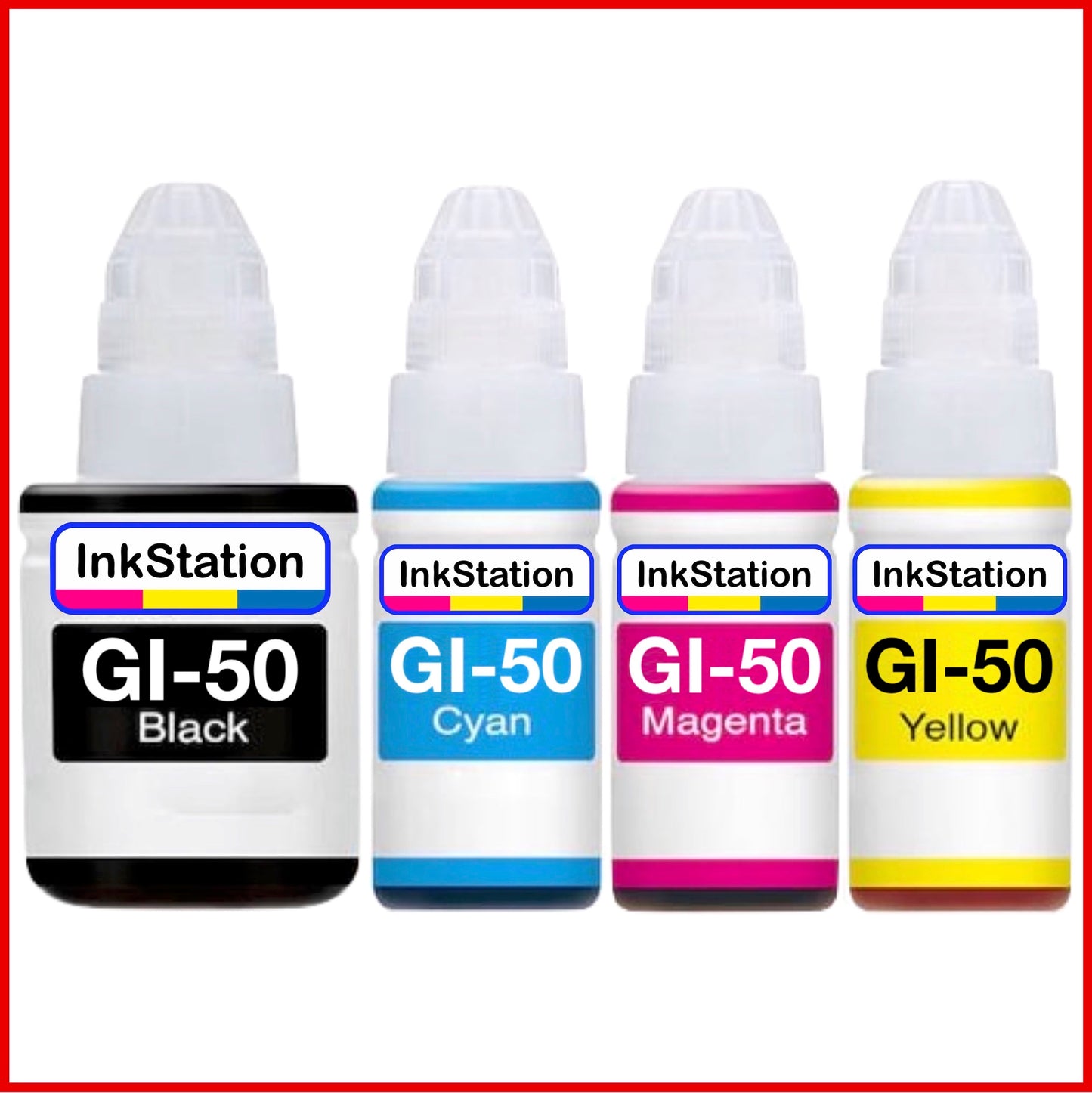 Compatible Multipack of Ink Bottles for GI-50 Canon Pixma (135/70ml) B/C/M/Y