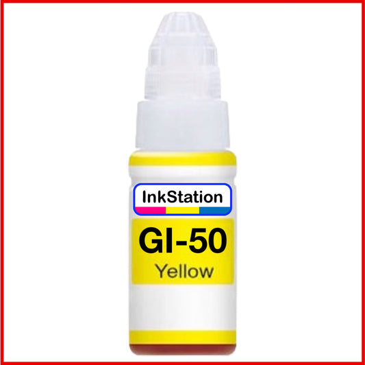 Compatible Yellow Ink Bottles for GI-50 Canon Pixma