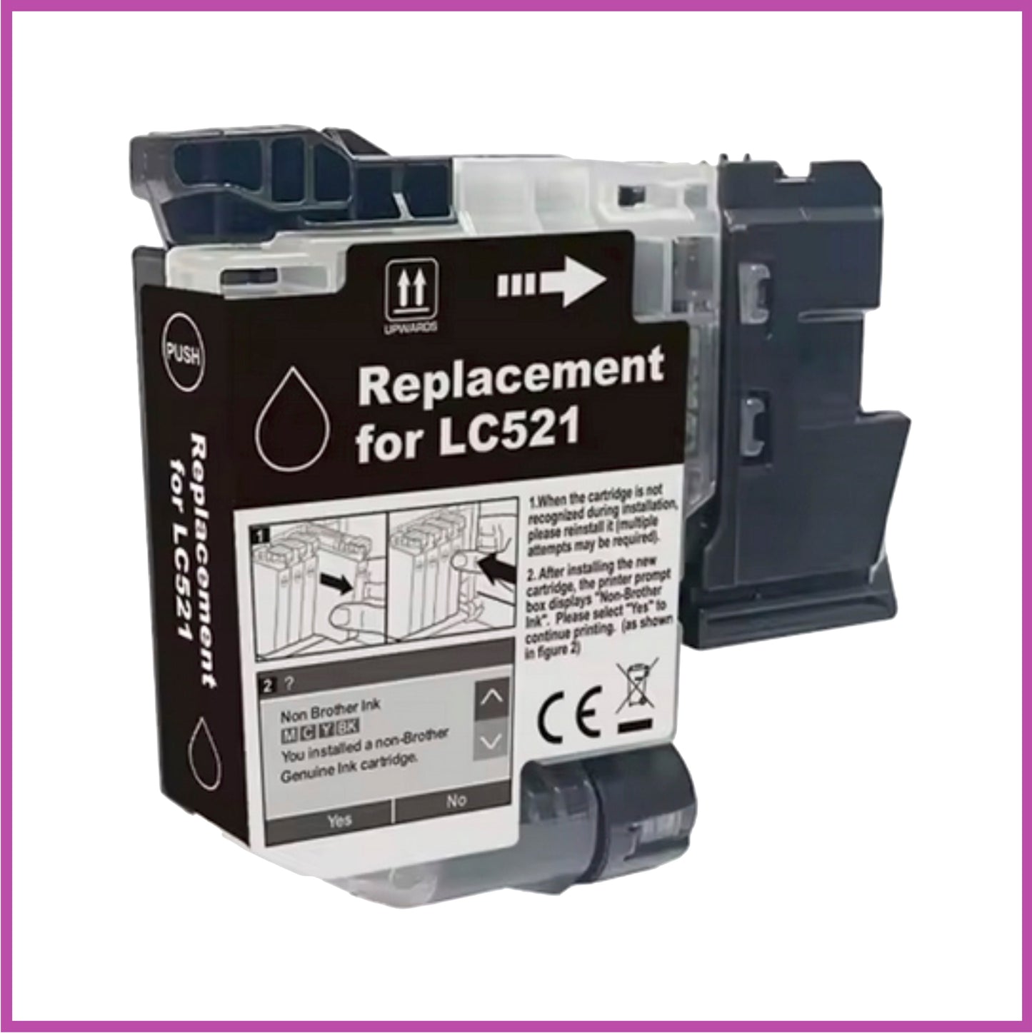 Compatible Brother 521 Ink Cartridges (Headphones)
