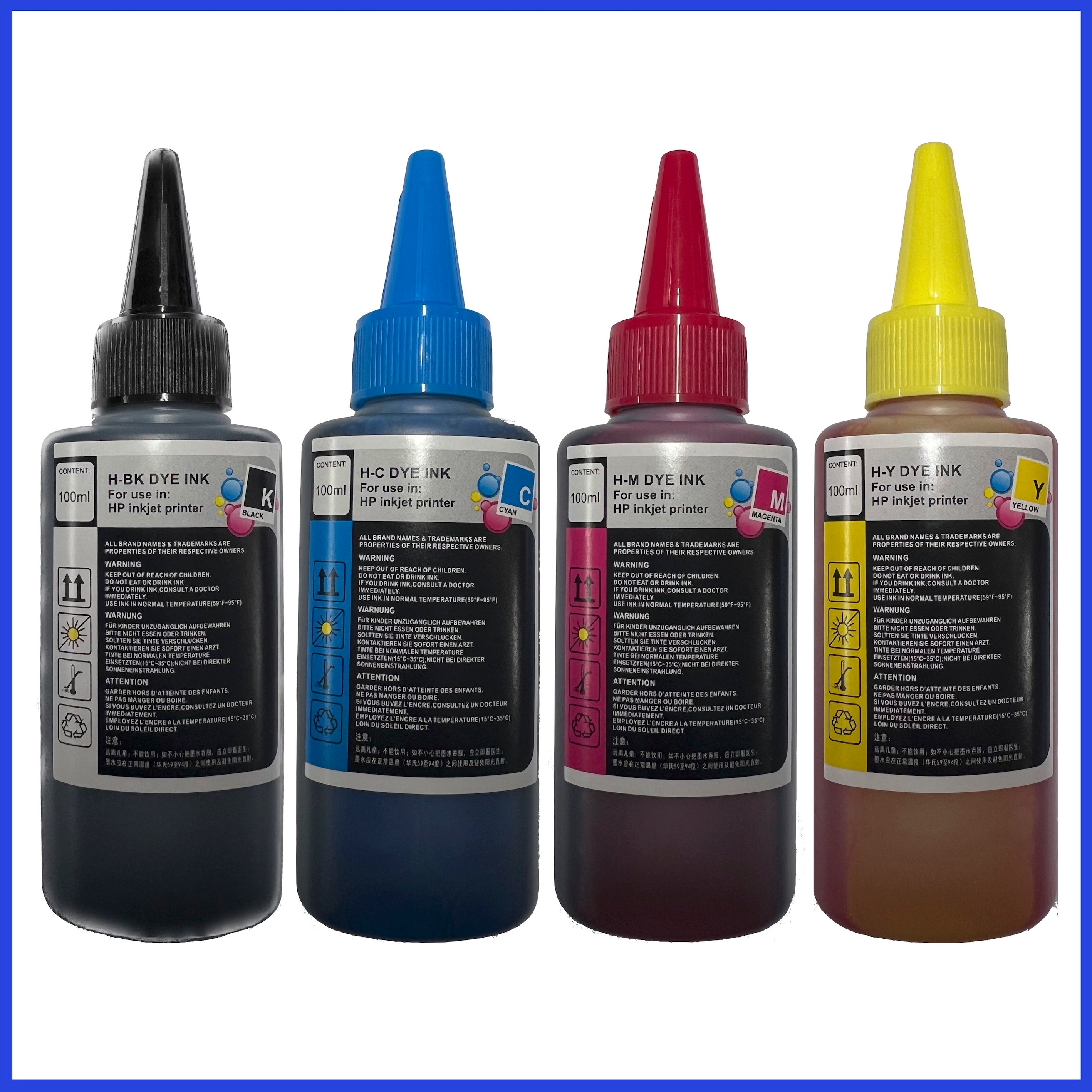 Universal Refill Ink Bottles For HP Printers (100ml) – InkStation.ink