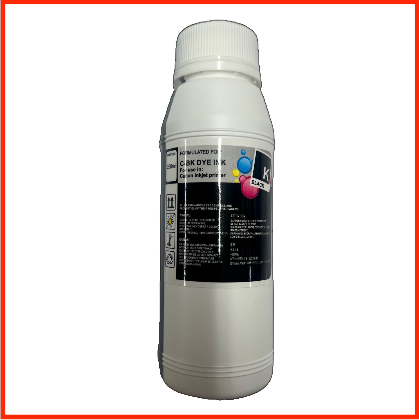 Universal Refill Ink Bottles For Canon Printers (250ml)