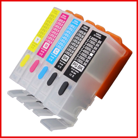Refillable 550XL & 551XL Cartridges with ARC Chips for Canon Pixma