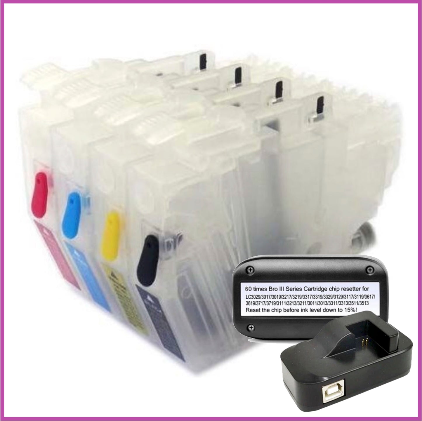 Refillable 3213XL Cartridges for Brother