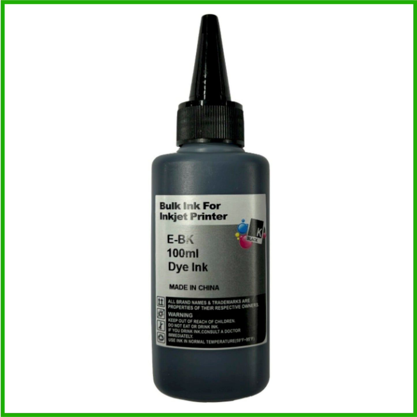 Universal Black Refill Ink Bottle For Epson Printers (100ml)