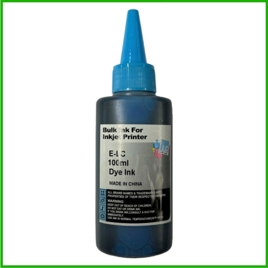 Universal Light Cyan Refill Ink Bottle For Epson Printers (100ml)
