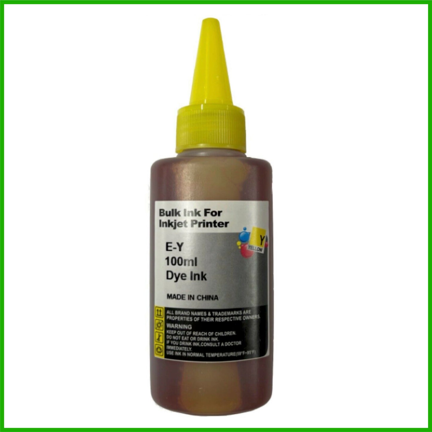 Universal Yellow Refill Ink Bottle For Epson Printers (100ml)