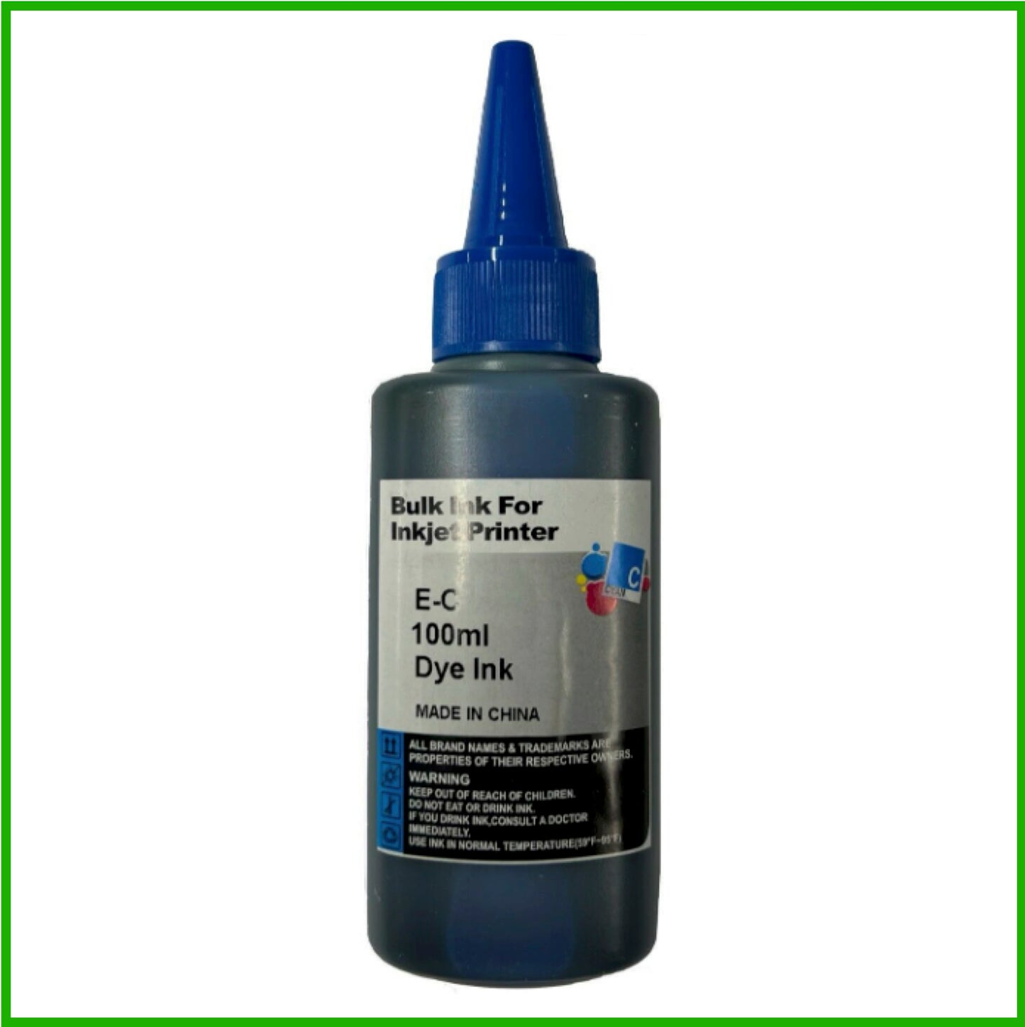 Universal Cyan Refill Ink Bottle For Epson Printers (100ml)