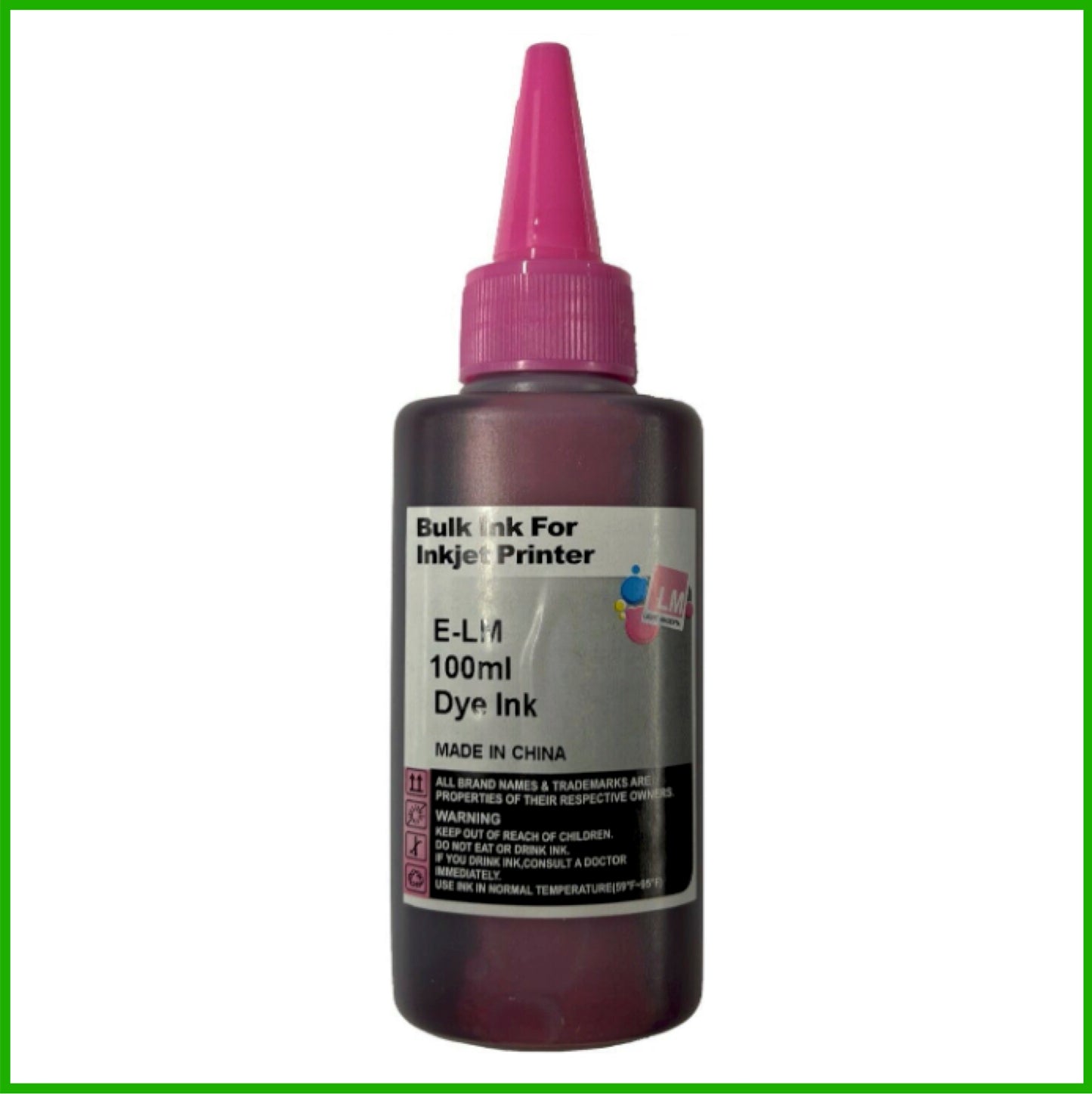 Universal Light Magenta Refill Ink Bottle For Epson Printers (100ml)