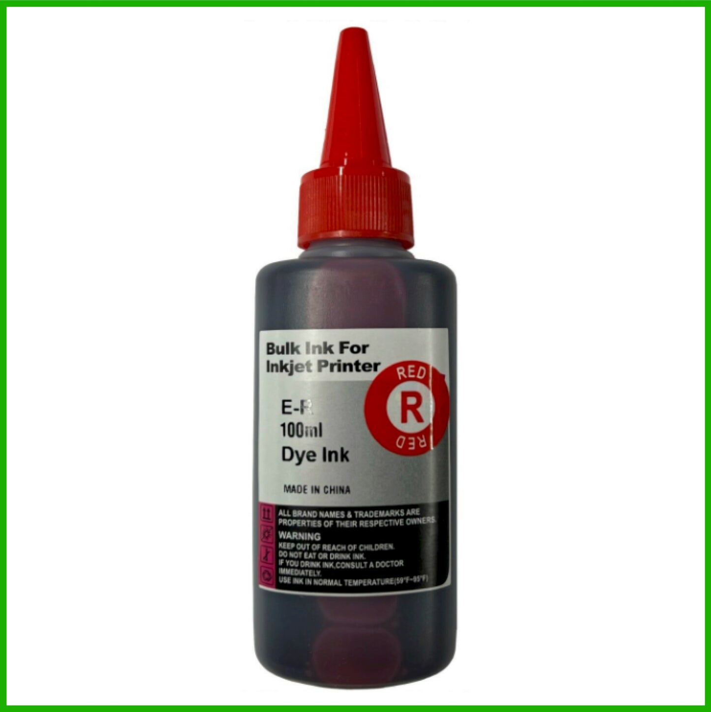 Universal Red Refill Ink Bottle For Epson Printers (100ml)