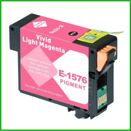 Compatible Epson 1576 Vivid Light Magenta T157 Ink Cartridge (Turtle)
