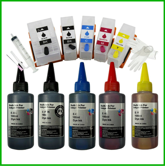 Refill Starter Kit - 202XL Cartridges with ARC Chip & Ink for Epson Expression Premium