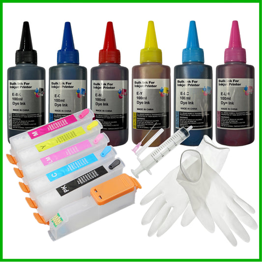 Refill Starter Kit - 24XL Cartridges with ARC Chip & Ink for Epson Expression Photo