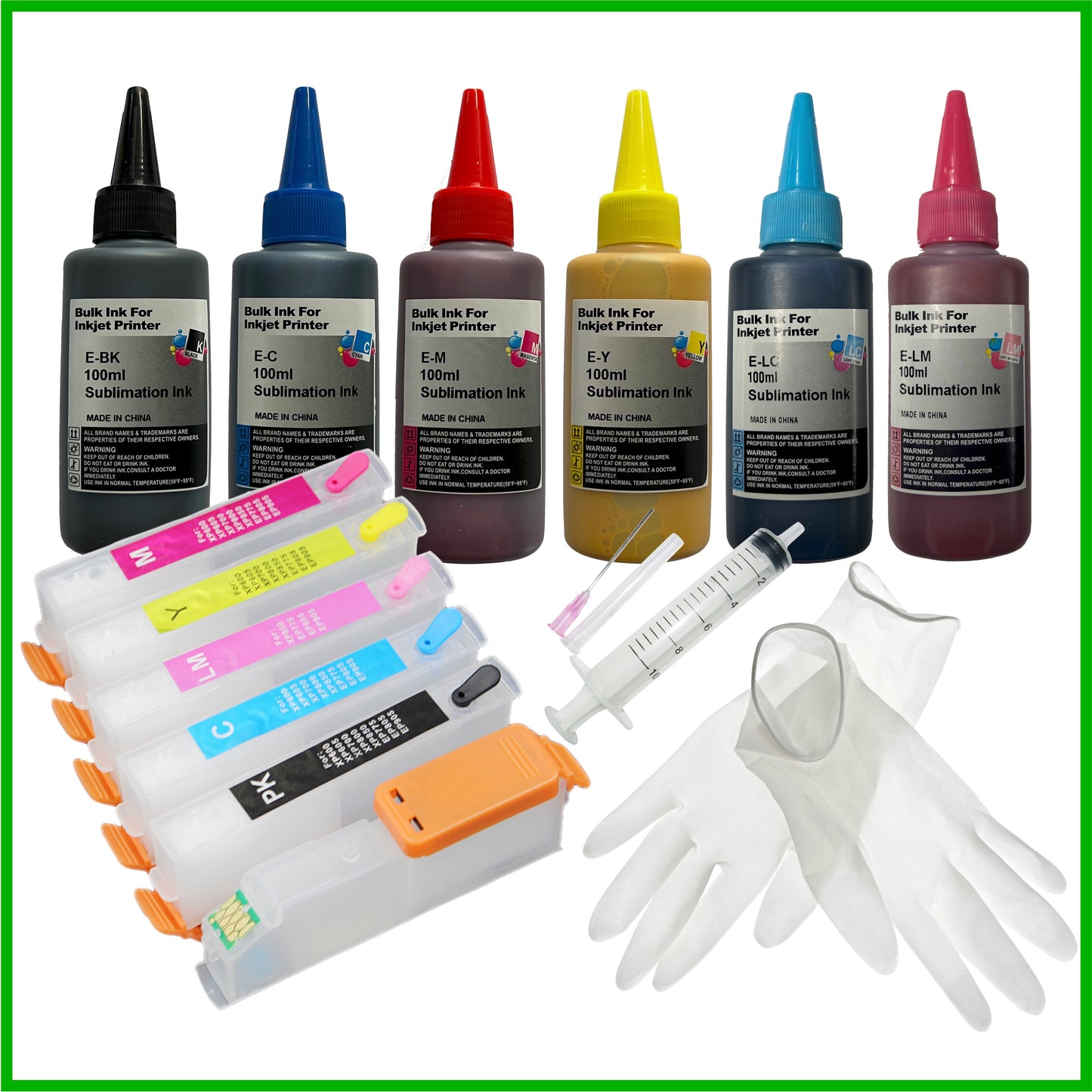 Sublimation Starter Kit - 24XL Cartridges with ARC Chip & Ink for Epson Expression Photo