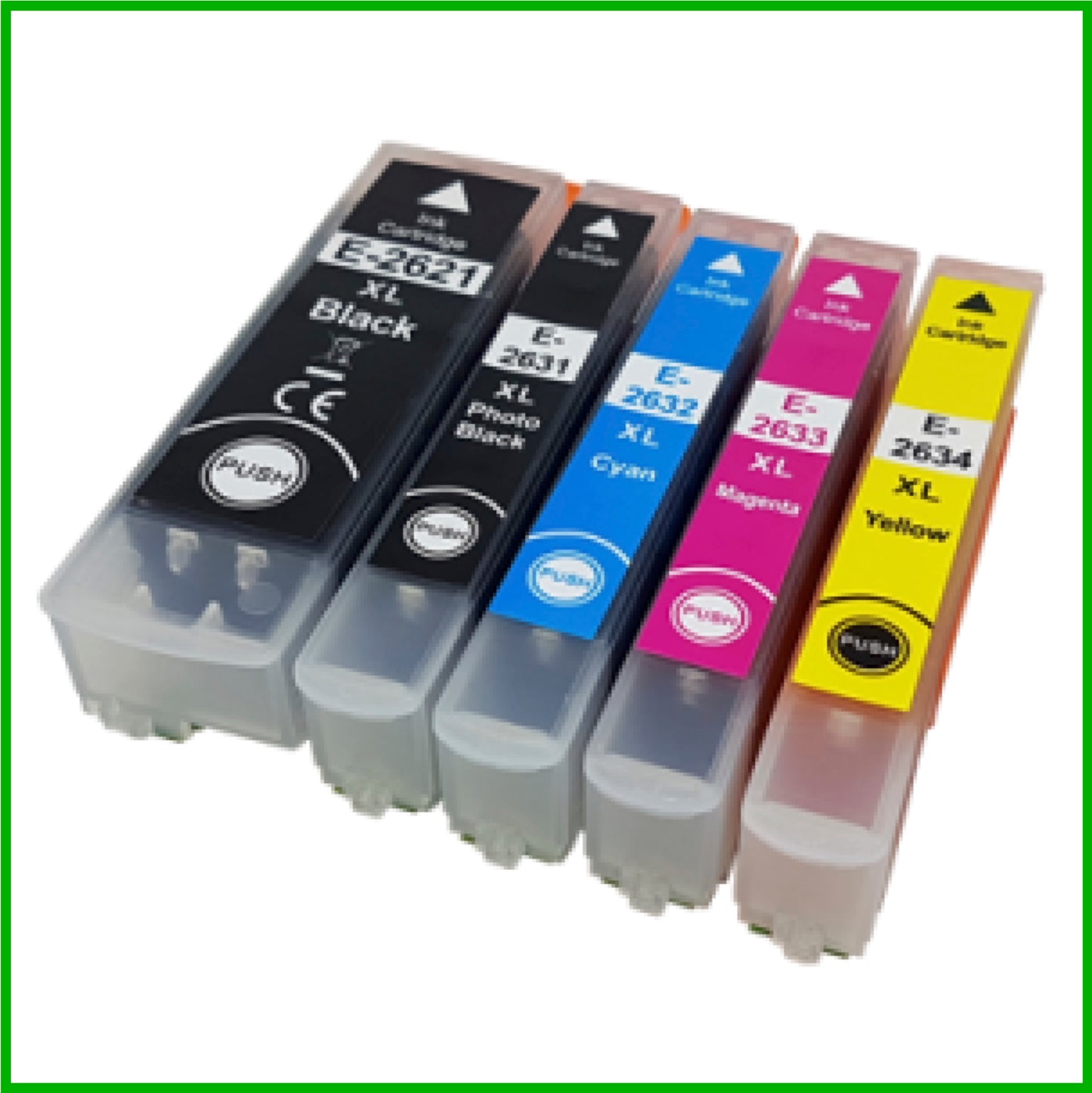 Compatible Epson 26XL Multipack Ink Cartridges BK/PBK/C/M/Y (Polar Bear)