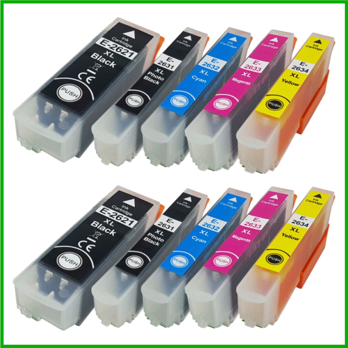 Compatible Epson 26XL Multipack x2 Ink Cartridges BK/PBK/C/M/Y (Polar Bear)