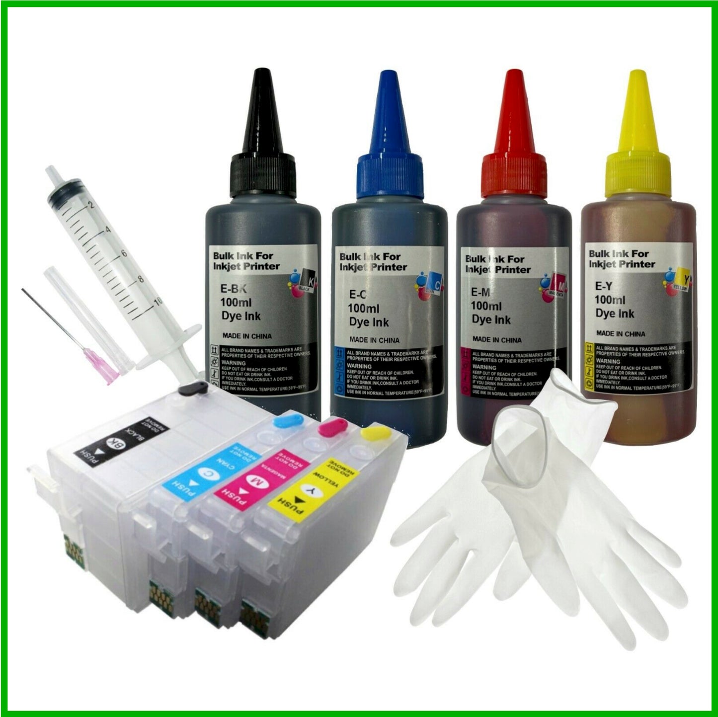 Refill Starter Kit - 27XL Cartridges with ARC Chip & Ink for Epson Workforce