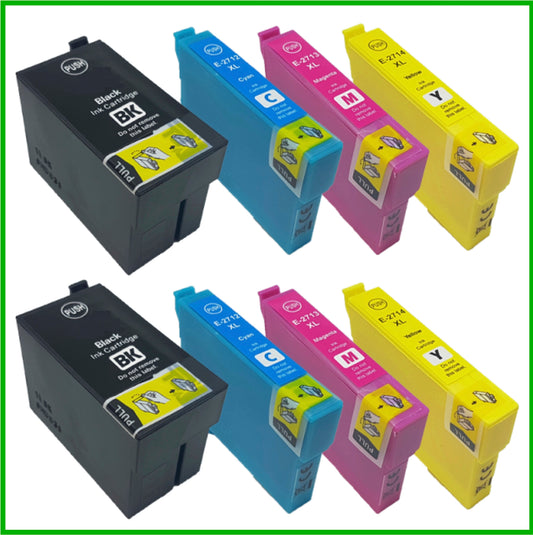 Compatible Epson 27XL Multipack x2 Ink Cartridges BK/C/M/Y (Alarm Clock)