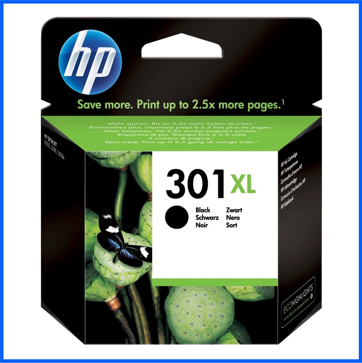 HP 301XL High Capacity Black Ink Cartridge (Original)