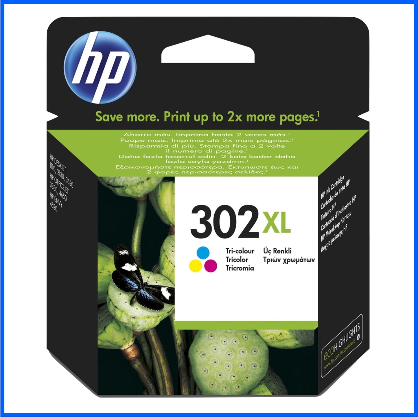HP 302XL High Capacity Tri-colour Ink Cartridge (Original)