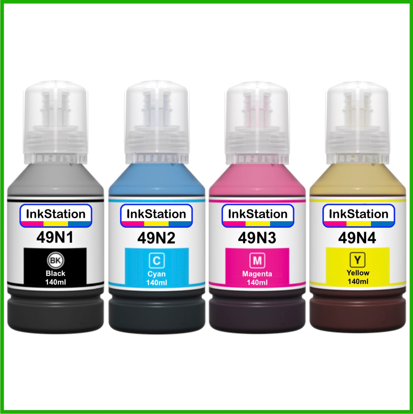 Compatible Multipack of Sublimation Ink Bottles for T49N Epson SureColour Printers (Set of 4, 140ml bottles)