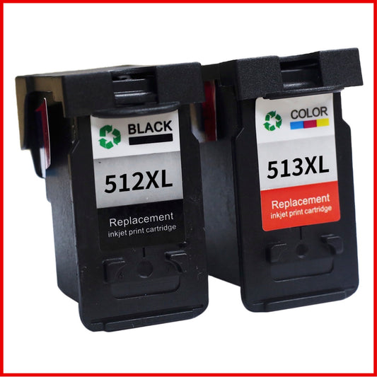 Remanufactured Canon 512 / 513 High Capacity Multipack of Ink Cartridge (Compatible Replacement 510 / 511)