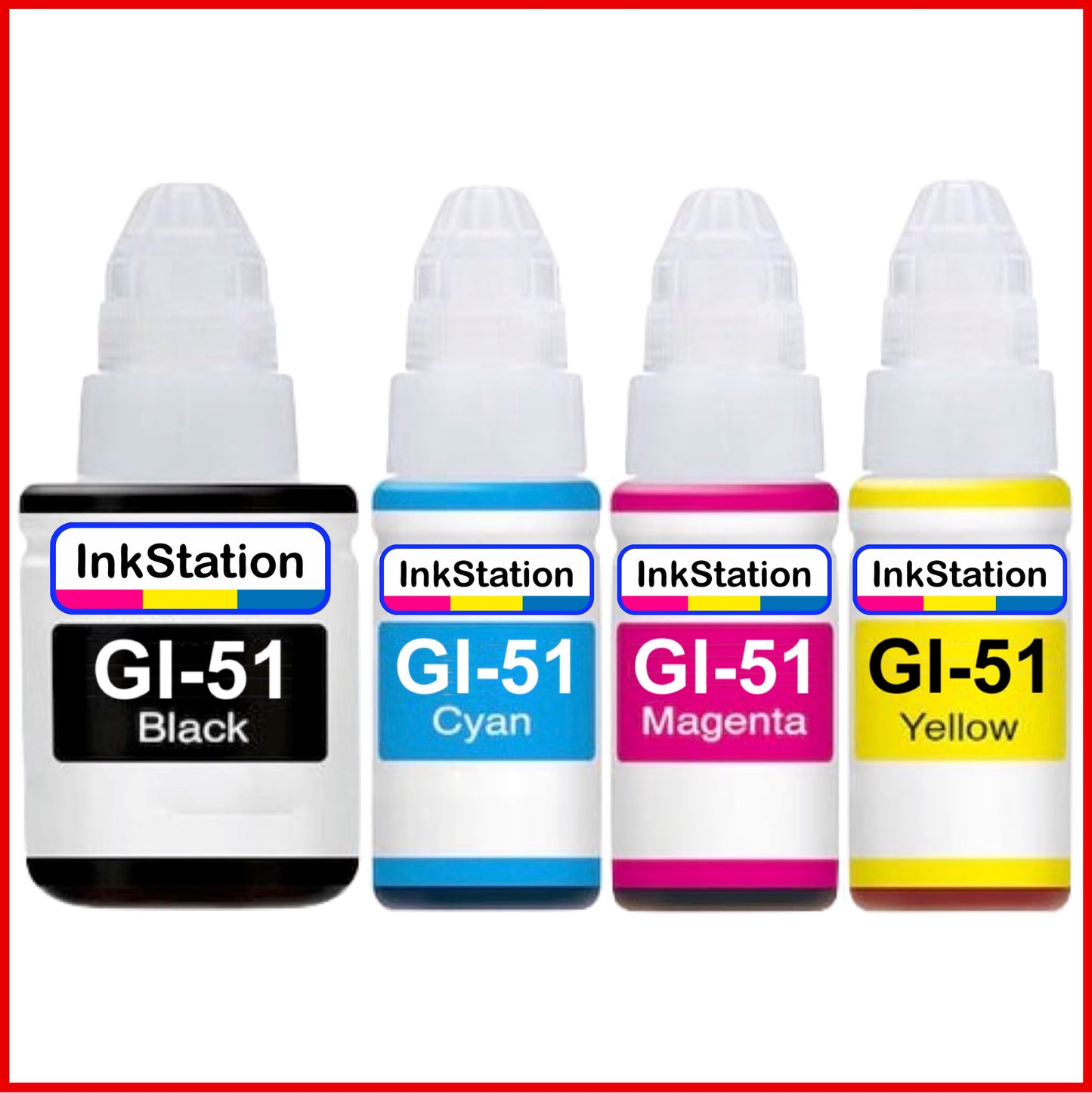 Compatible Multipack of Ink Bottles for GI-51 Canon Pixma (135/70ml) B/C/M/Y