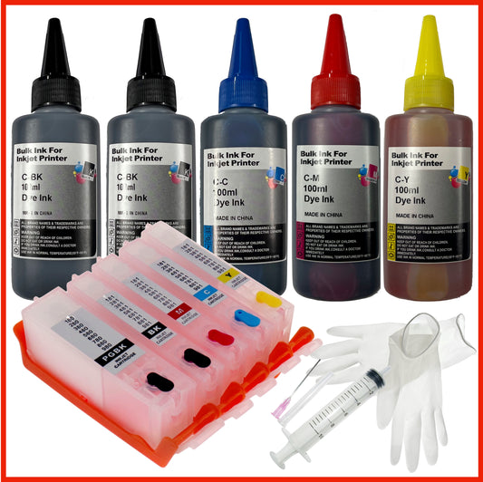 Refill Starter Kit - 580XL & 581XL Cartridges for Canon Pixma