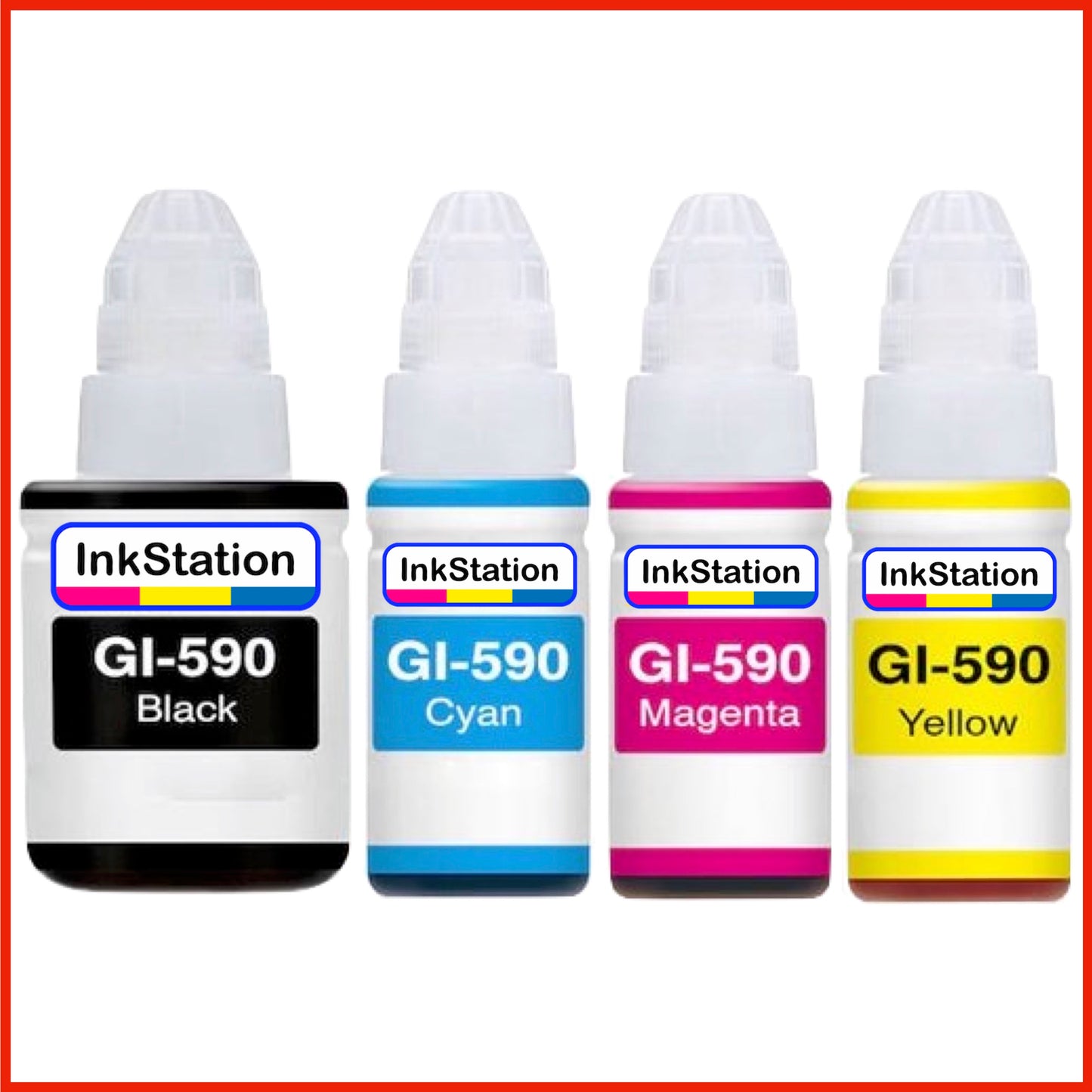 Compatible Multipack of Ink Bottles for 590 Canon Megatank (135/70ml) B/C/M/Y