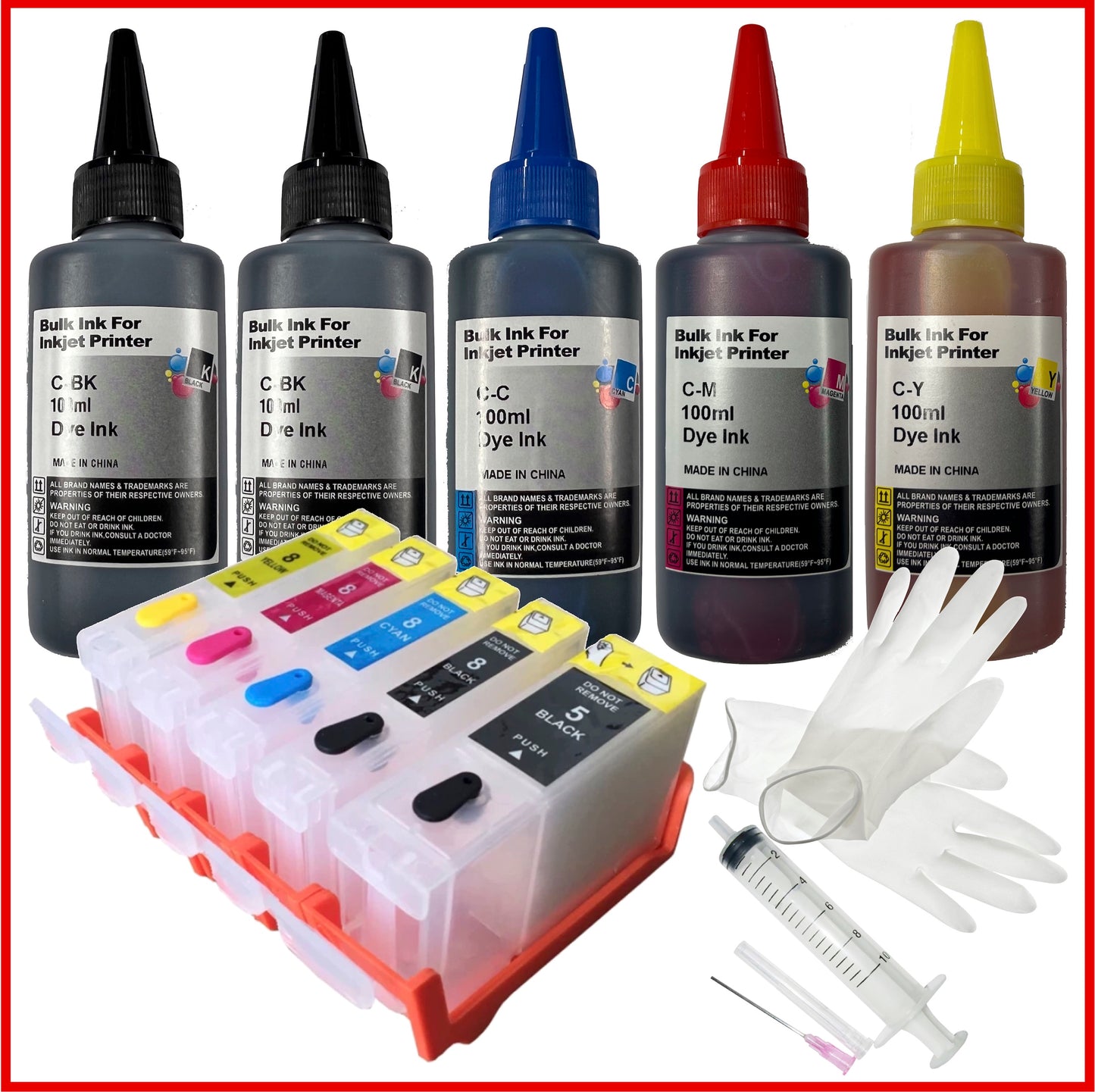 Refill Starter Kit - 5XL & 8XL Cartridges with ARC Chip for Canon Pixma