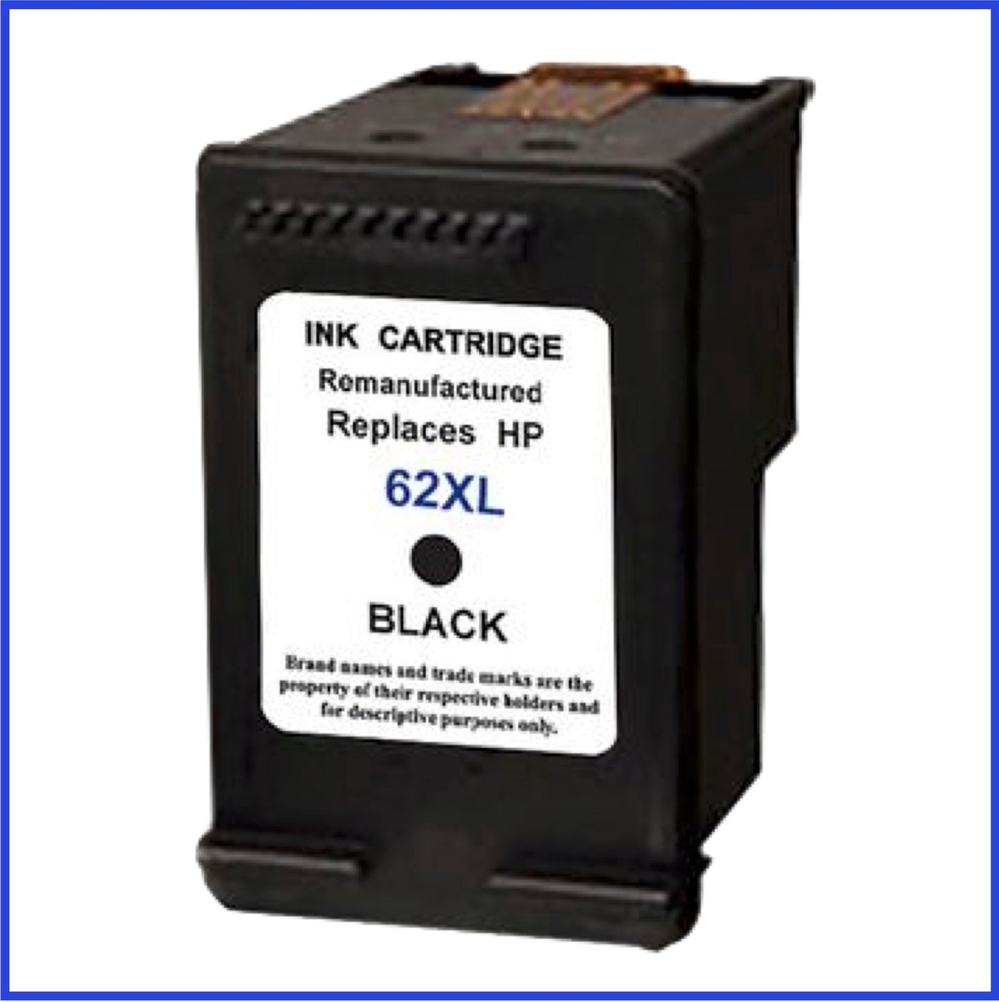 Remanufactured HP 62XL High Capacity Black Ink Cartridge (Compatible Replacement)