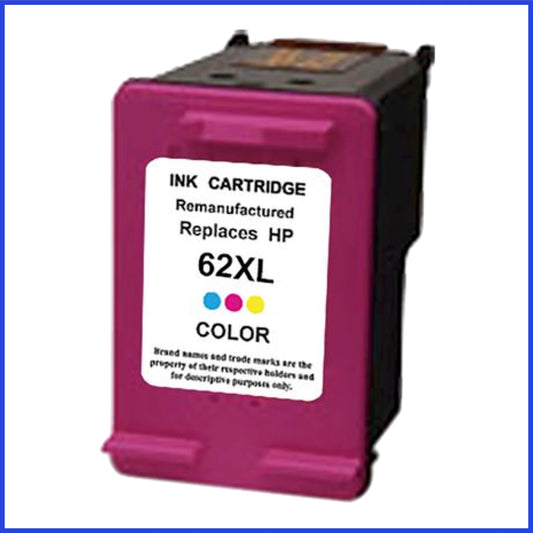Remanufactured HP 62XL High Capacity Tri-Colour Ink Cartridge (Compatible Replacement)