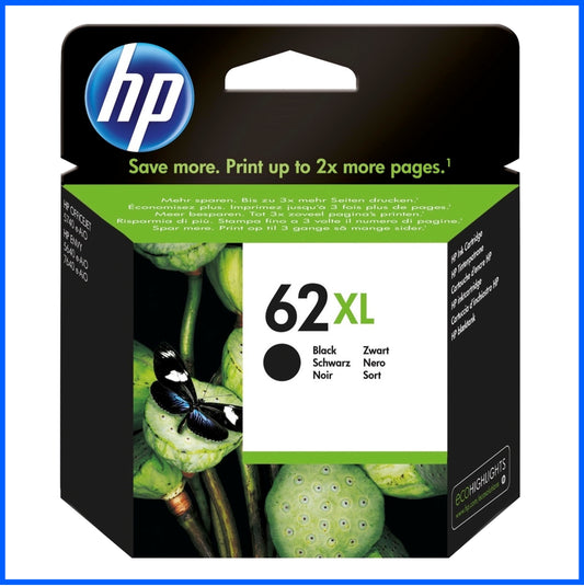 HP 62XL High Capacity Black Ink Cartridge (Original)