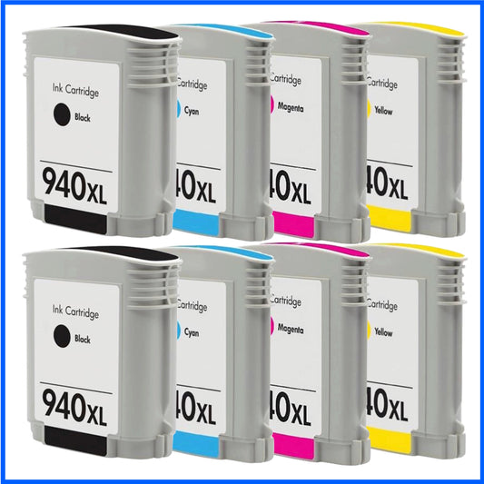 Compatible HP 940XL Multipack x2 Ink Cartridges BK/C/M/Y