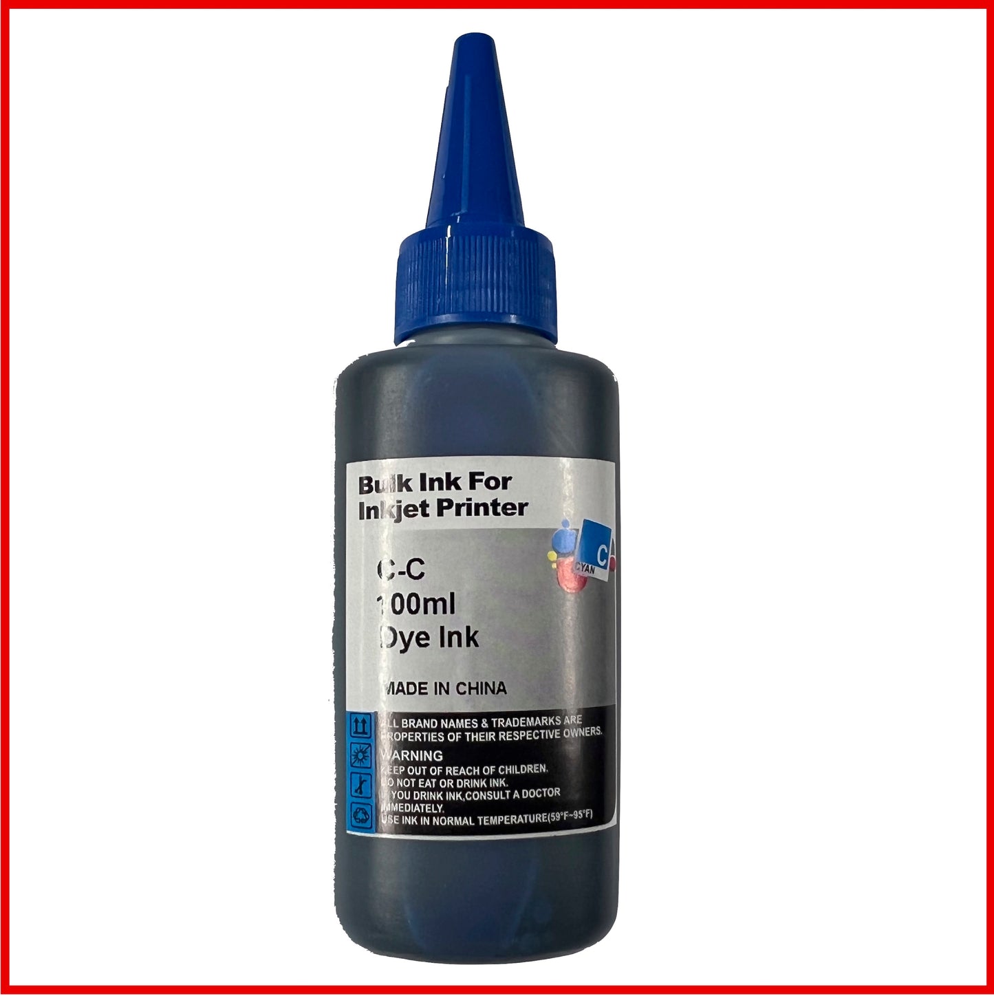Universal Cyan Refill Ink Bottle For Canon Printers (100ml)