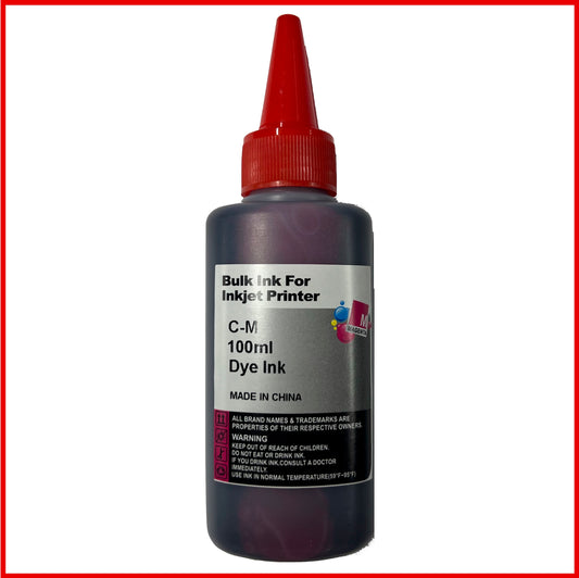 Universal Magenta Refill Ink Bottle For Canon Printers (100ml)