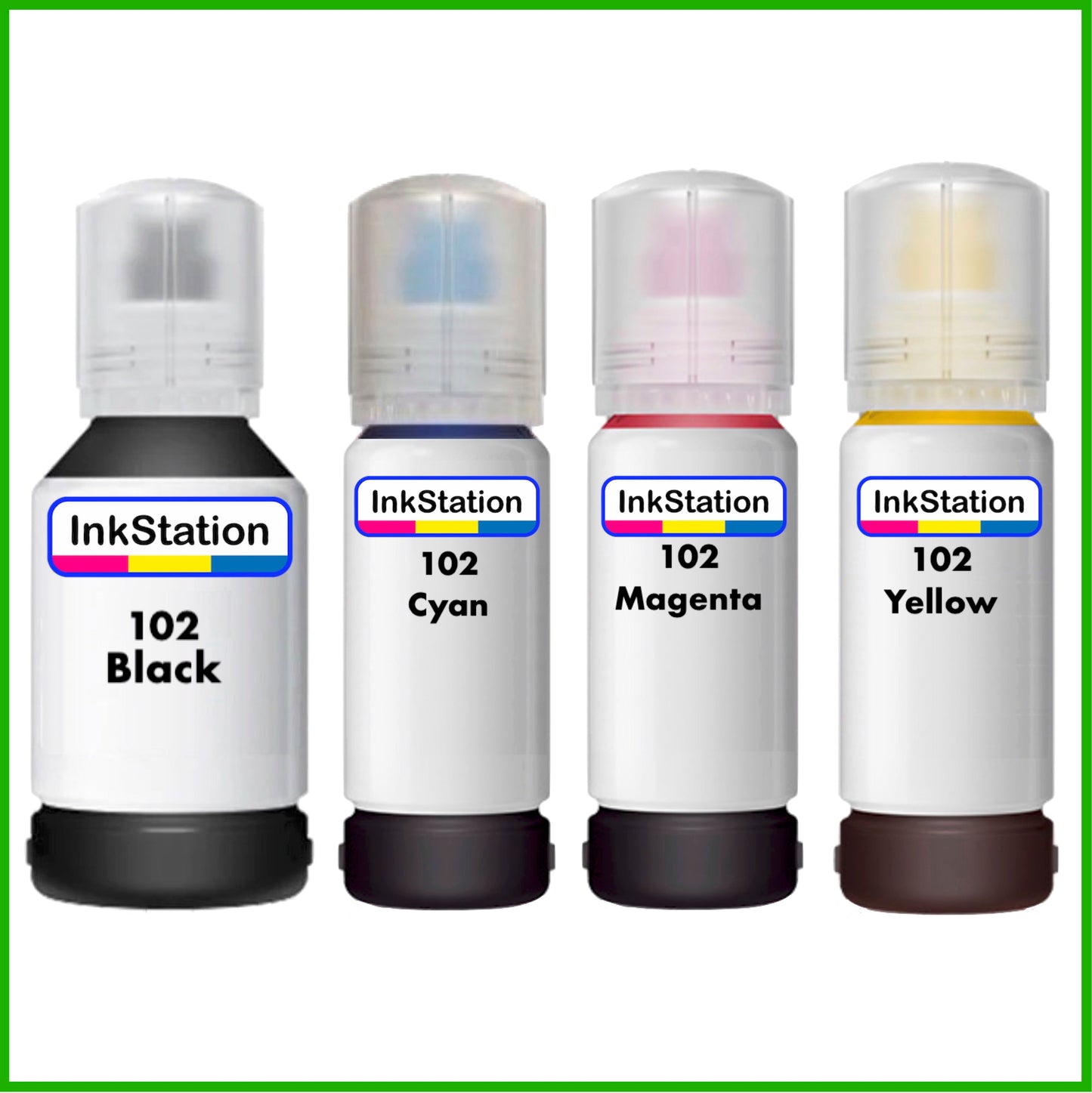 Compatible Multipack of Ink Bottle for 102 Epson EcoTank B/C/M/Y (127/70ml)