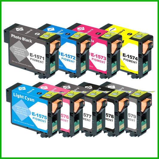 Compatible Epson 1571-9 T157 Ink Cartridges (Turtle)