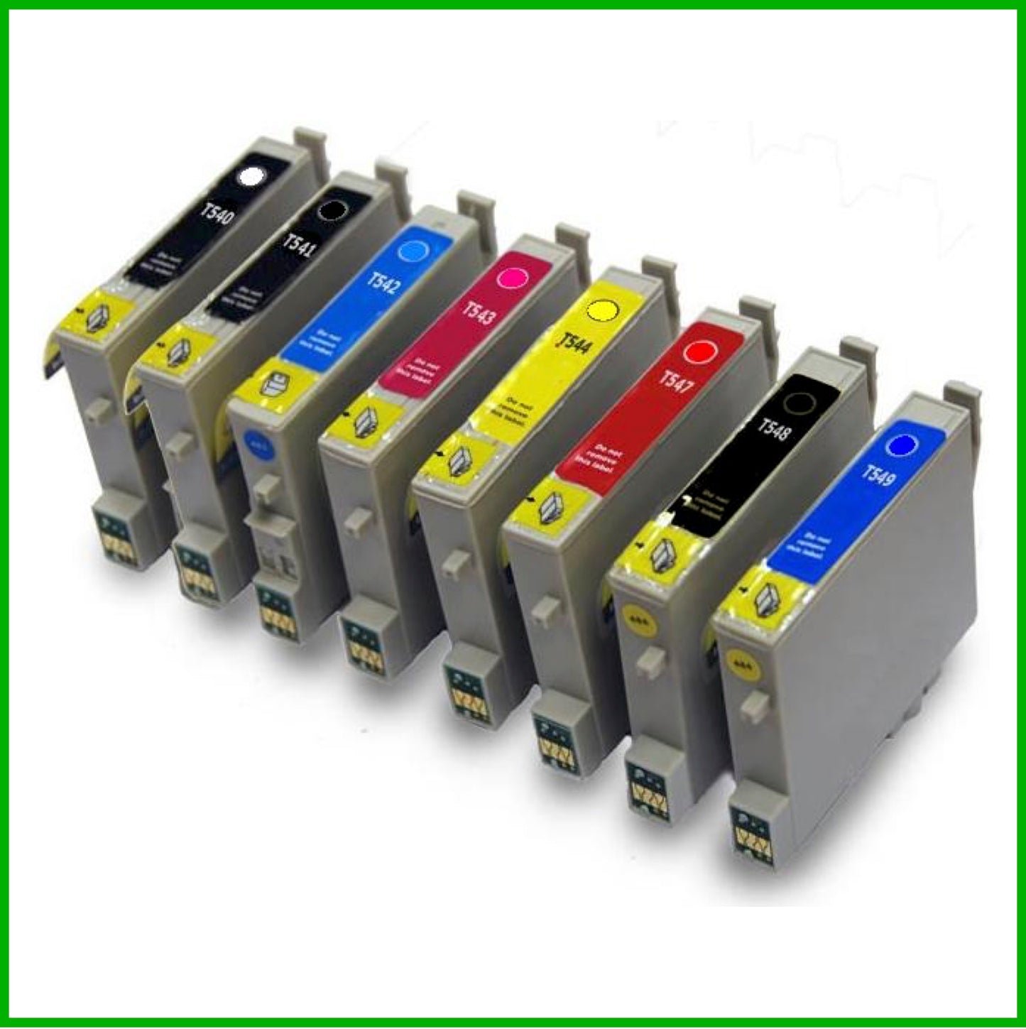 Compatible Epson 540/541/542/543/544/547/548/549 Multipack Ink Cartridges GL/PBK/C/M/Y/R/BK/BL (Frog)